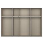 Schwebetürenschrank SKØP gloss reflect Hochglanz Weiß / Seidengrau - 315 x 236 cm - 3 Türen