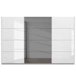 Schwebetürenschrank SKØP gloss reflect Hochglanz Weiß / Seidengrau - 315 x 236 cm - 3 Türen