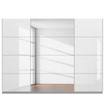 Schwebetürenschrank SKØP gloss reflect Hochglanz Weiß / Seidengrau - 270 x 222 cm - 3 Türen