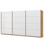 Schwebetürenschrank SKØP pure gloss Hochglanz Weiß / Eiche Artisan Dekor - 405 x 236 cm - 3 Türen