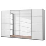 Schwebetürenschrank SKØP gloss reflect Hochglanz Weiß / Seidengrau - 360 x 222 cm - 4 Türen