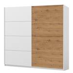 Schwebetürenschrank SKØP pure artisan Alpinweiß / Eiche Artisan Dekor - 225 x 222 cm - 2 Türen