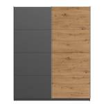 Schwebetürenschrank SKØP pure artisan Graphit / Eiche Artisan Dekor - 181 x 236 cm - 2 Türen