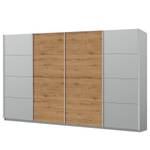 Schwebetürenschrank SKØP pure artisan Seidengrau / Eiche Artisan Dekor - 360 x 236 cm - 4 Türen