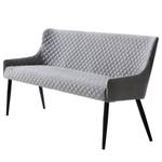 Banquette Elbi II Velours / Fer - Gris clair / Noir