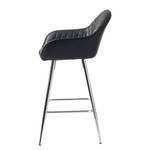 Chaise de bar Dela III Imitation cuir / Fer - Noir / Chrome