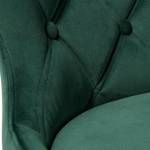 Gestoffeerde stoel Kaman (set van 2) fluweel/ijzer - donkergroen/zwart