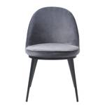 Chaise Cheia II Velours / Fer - Gris clair / Noir