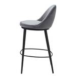 Chaise de bar Cheia II Velours / Fer - Gris / Noir