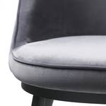 Chaise de bar Cheia II Velours / Fer - Gris / Noir