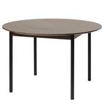 Table Kimbe Partiellement en chêne massif / Fer - Chêne foncé / Noir