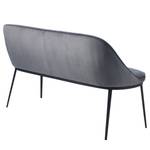 Diningsofa Cheia II Samt / Eisen - Grau / Schwarz