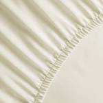 Drap-housse Perkal Percale de coton - Blanc laine - 90 x 220 cm