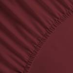 Drap-housse Perkal Percale de coton - Rouge foncé - 140 x 200 cm