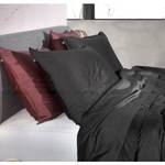 Taies d’oreiller Satinado II (lot de 2) Satin de coton - Noir - 50 x 50 cm