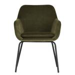 Chaises à accoudoirs Malik (lot de 2) Vert olive foncé