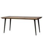 Table Pacy Orme massif / Fer - Orme / Noir - Largeur : 180 cm