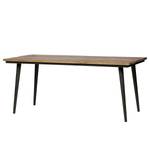 Table Pacy Orme massif / Fer - Orme / Noir - Largeur : 220 cm