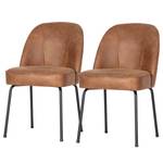 Chaises capitonnées Cera III (lot de 2) Cognac