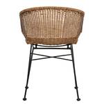 Sedia per sala da pranzo Malvan (2) Rattan sintetico / Acciaio - Rattan sintetico / Nero