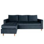 Ecksofa Galaxy Samt - Dunkelblau