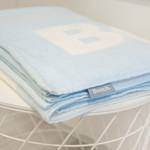 Handdoek Bench II katoen - Blauw
