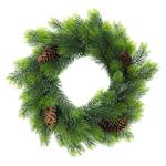 Kerstkrans Homely polyester PVC - bruin