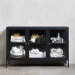 Sideboard Angelus Metall - Schwarz - Breite: 132 cm