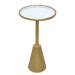 Beistelltisch Burtejin Glas / Metall - Gold