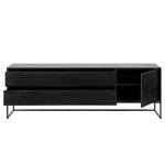 Tv-meubel Cobar massief essenhout - zwart essenhout