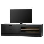 Tv-meubel Lescar massief grenenhout - zwart grenenhout