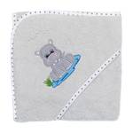 Cape de bain Hippopotame I Gris - Textile - 75 x 0.5 x 75 cm