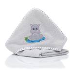 Cape de bain Hippopotame I Gris - Textile - 75 x 0.5 x 75 cm