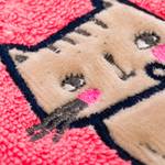 Kapuzenbadetuch Katze Pink - Textil - 75 x 0.5 x 75 cm