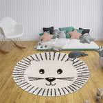 Kinderteppich Lion Polypropylen - Creme / Schwarz - 160 x 160 cm