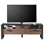 Tv-meubel Norddal I notenboomhouten look/zwart