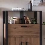 Credenza Norddal Effetto legno di noce / Nero