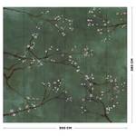 Fotomurale Chinese Blossom Verde - 3m  x 2,8m  x 0,02m - Verde