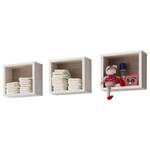 Open wandkasten New York (set van 3) Bruin - Wit - Plaatmateriaal - 29 x 29 x 20 cm