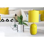 Lampe Erida Tissu mélangé / Céramique - 1 ampoule - Jaune