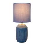 Lampe Erida Tissu mélangé / Céramique - 1 ampoule - Bleu