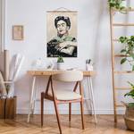 Stoffbild  Frida Kahlo Collage No.4 Textil; Massivholz (Holzart) - Beige - 100cm x 150cm x 0,3cm - 100 x 150 cm