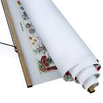 Stoffbild Vintage Lehrtafel Blumen IV Textil; Massivholz (Holzart) - Mehrfarbig - 100cm x 133,5cm x 0,3cm - 100 x 134 cm