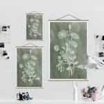 Wandkleed Vintage Illustratie Salie textiel & massief hout (houtsoort) - groen - 35cm x 52,5cm x 0,3cm - 35 x 53 cm