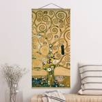 Stoffbild Gustav Klimt Der Lebensbaum Textil; Massivholz (Holzart) - Gold - 50cm x 100cm x 0,3cm - 50 x 100 cm
