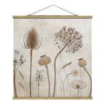 Tableau déco Growing Old I Toile et bois massif - Beige - 35 cm x 35 cm x 0,3 cm - 35 x 35 cm