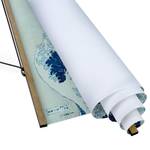 Quadro di tessuto L’onda di Kanagawa Tessuto. Legno massello - Blu - 35cm x 23,5cm x 0,3cm - 35 x 24 cm