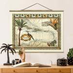 Tableau déco West Indies Toile et bois massif - Multicolore - 80 cm x 60 cm x 0,3 cm - 80 x 60 cm