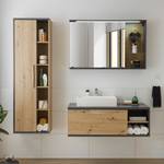 Set mobili da bagno Kalasin (3) Illuminazione inclusa - Effetto cemento / Effetto rovere Artisan