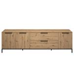 Tv-meubel Trend Wood II knoestig eikenhouten look/zwart